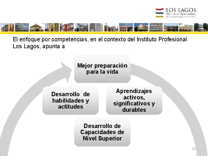 El enfoque por competencias, en el contexto del Instituto Profesional Los Lagos, apunta a