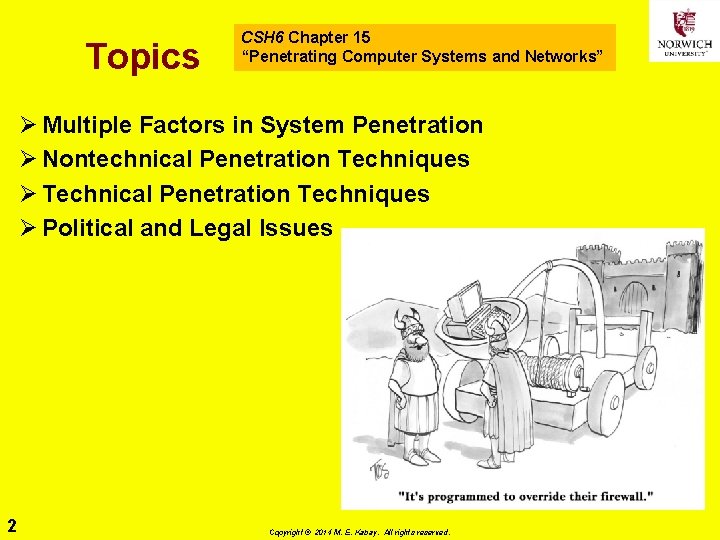 Topics CSH 6 Chapter 15 “Penetrating Computer Systems and Networks” Ø Multiple Factors in Topics CSH 6 Chapter 15 “Penetrating Computer Systems and Networks” Ø Multiple Factors in
