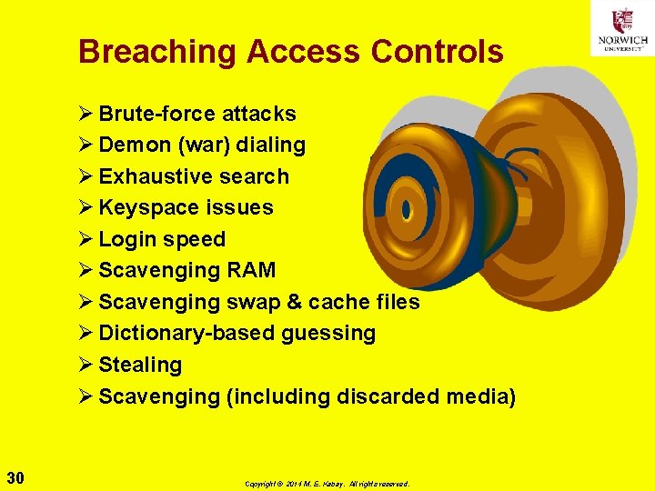 Breaching Access Controls Ø Brute-force attacks Ø Demon (war) dialing Ø Exhaustive search Ø Breaching Access Controls Ø Brute-force attacks Ø Demon (war) dialing Ø Exhaustive search Ø