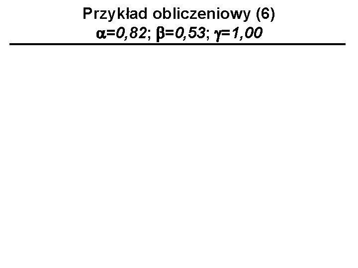Przykład obliczeniowy (6) a=0, 82; b=0, 53; g=1, 00 