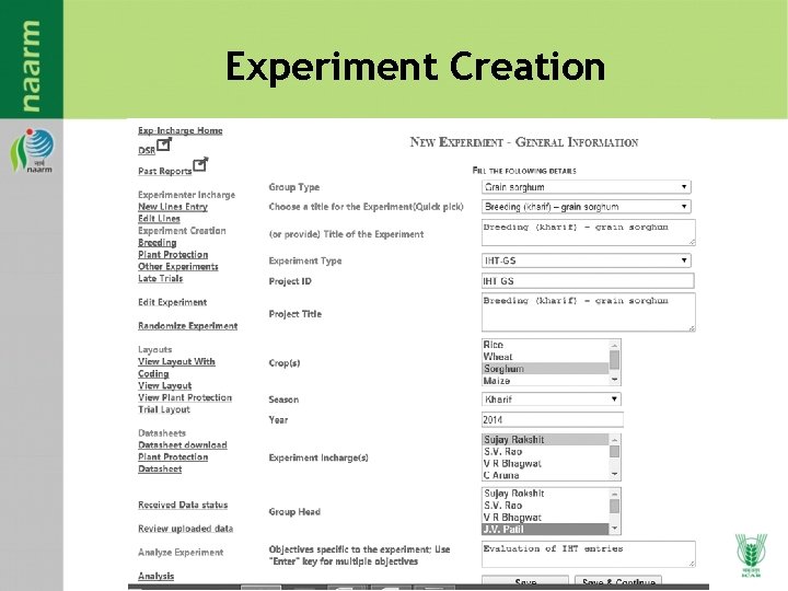 Experiment Creation Experiment Creation