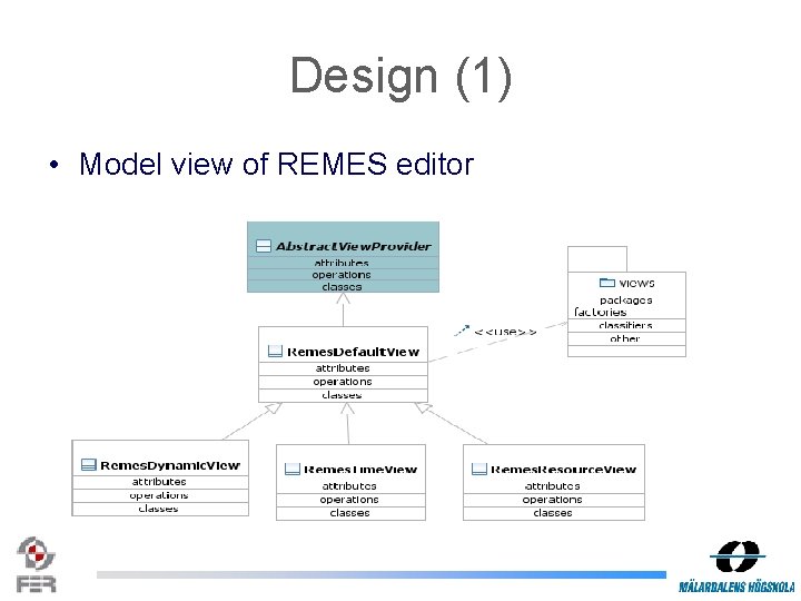 Design (1) • Model view of REMES editor 