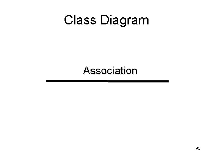 Class Diagram Association 95 