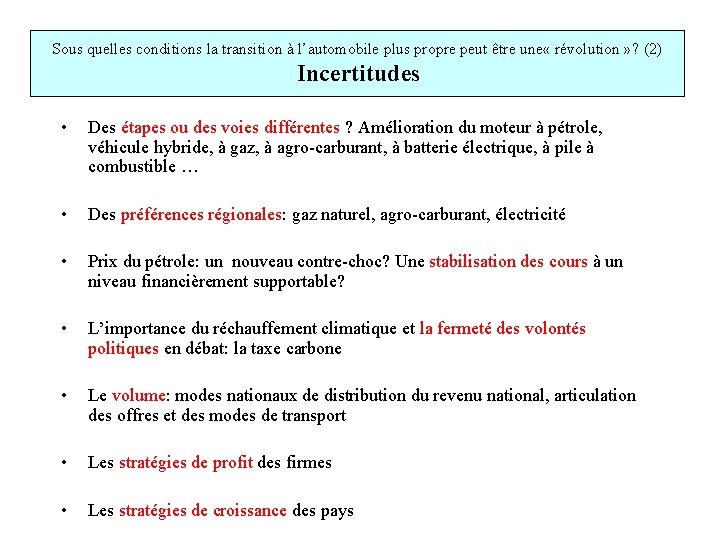 Sous quelles conditions la transition à l’automobile plus propre peut être une « révolution