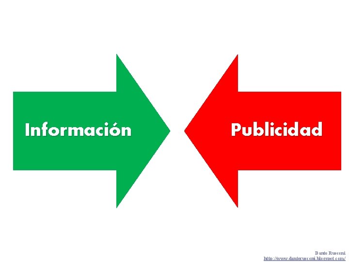 Información Publicidad Defensa del Consumidor Dante Rusconi http: //www. danterusconi. blogspot. com/ 