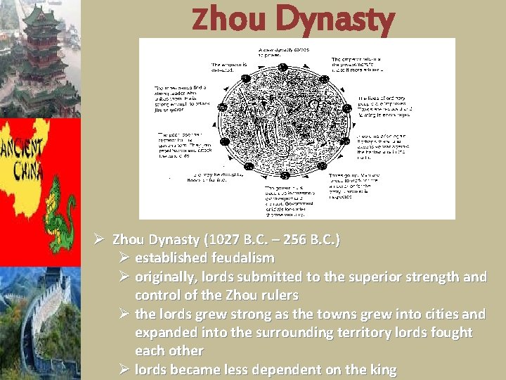 Zhou Dynasty Ø Zhou Dynasty (1027 B. C. – 256 B. C. ) Ø