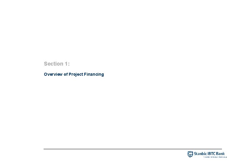 Section 1: Overview of Project Financing 