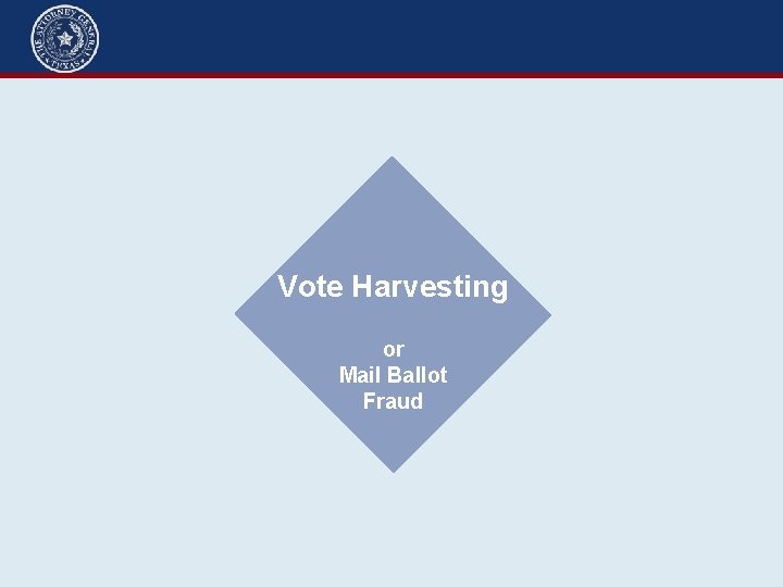 Vote Harvesting or Mail Ballot Fraud 