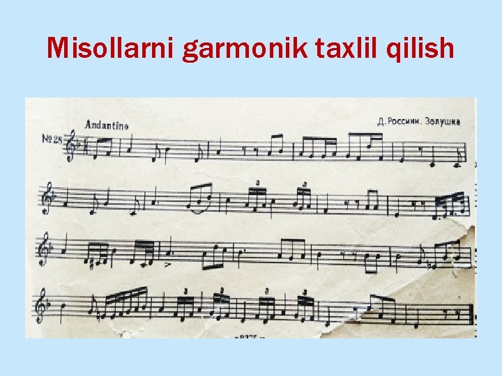 Misollarni garmonik taxlil qilish 