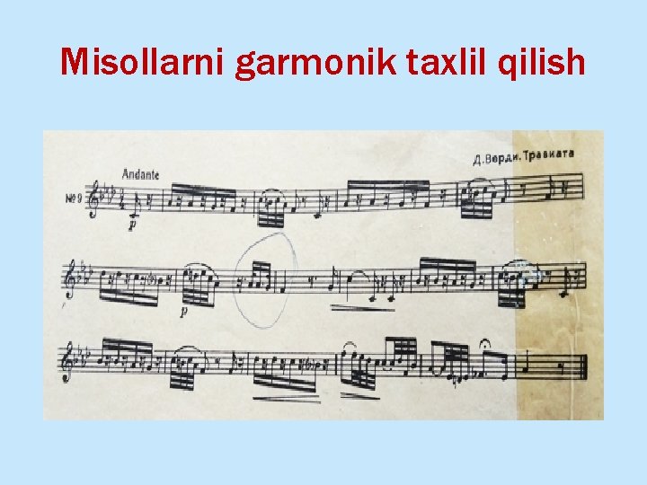 Misollarni garmonik taxlil qilish 