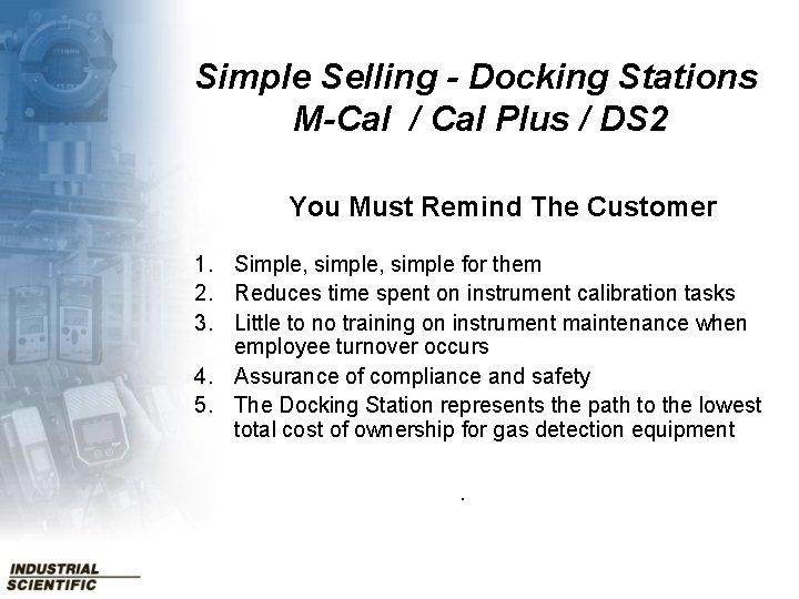 Simple Selling - Docking Stations M-Cal / Cal Plus / DS 2 You Must