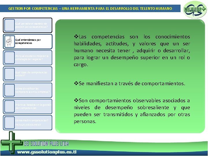 GESTION POR COMPETENCIAS – UNA HERRAMIENTA PARA EL DESARROLLO DEL TELENTO HUMANO Qué permite