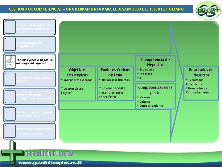 GESTION POR COMPETENCIAS – UNA HERRAMIENTA PARA EL DESARROLLO DEL TELENTO HUMANO Qué permite