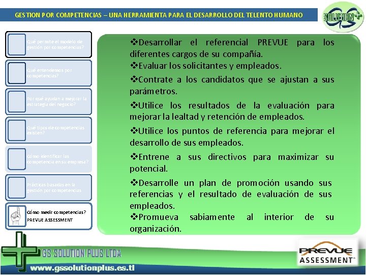 GESTION POR COMPETENCIAS – UNA HERRAMIENTA PARA EL DESARROLLO DEL TELENTO HUMANO Qué permite