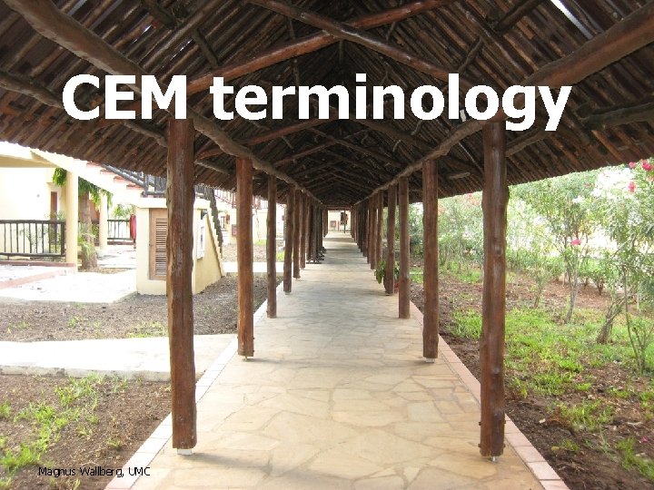 CEM terminology Magnus Wallberg, UMC 