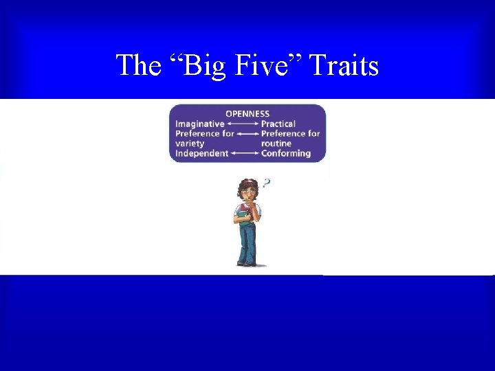 The “Big Five” Traits The “Big Five” Traits
