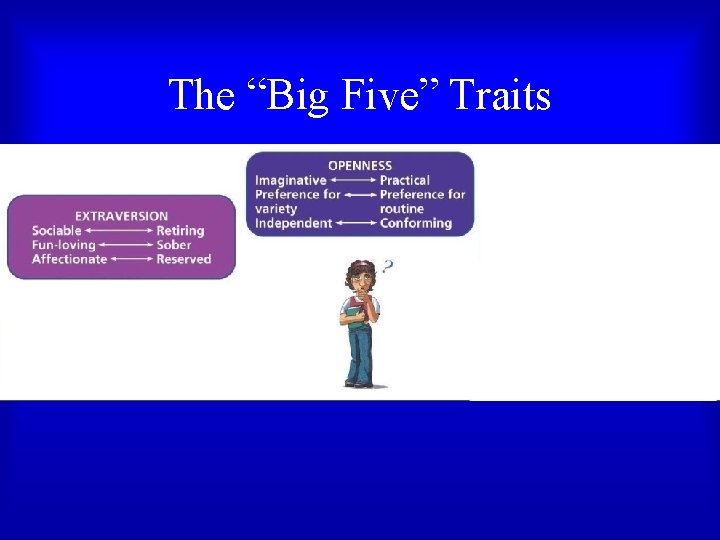 The “Big Five” Traits The “Big Five” Traits