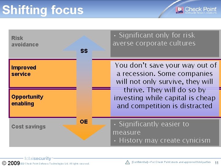 Shifting focus Risk avoidance SS You don’t save your way out of a recession. Shifting focus Risk avoidance SS You don’t save your way out of a recession.