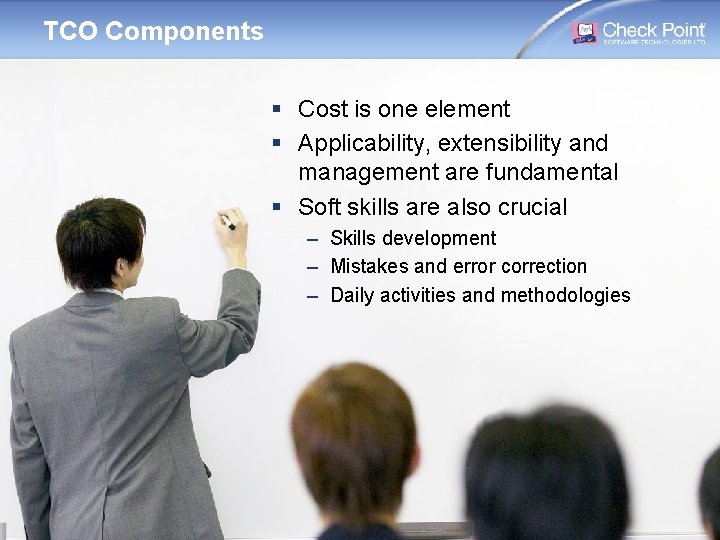 TCO Components § Cost is one element § Applicability, extensibility and management are fundamental TCO Components § Cost is one element § Applicability, extensibility and management are fundamental
