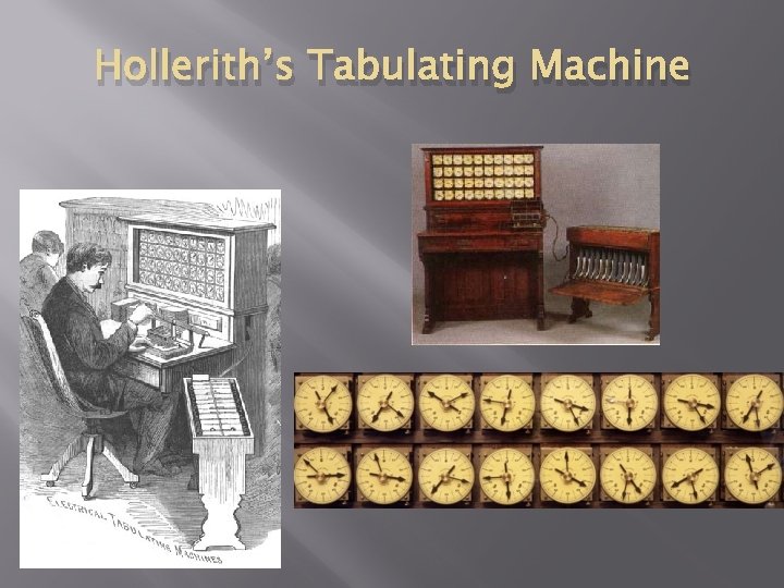 Hollerith’s Tabulating Machine 