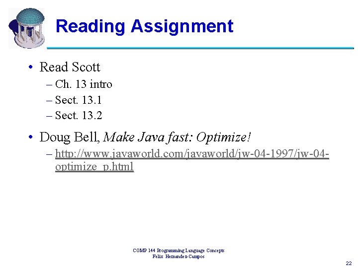 Reading Assignment • Read Scott – Ch. 13 intro – Sect. 13. 1 –