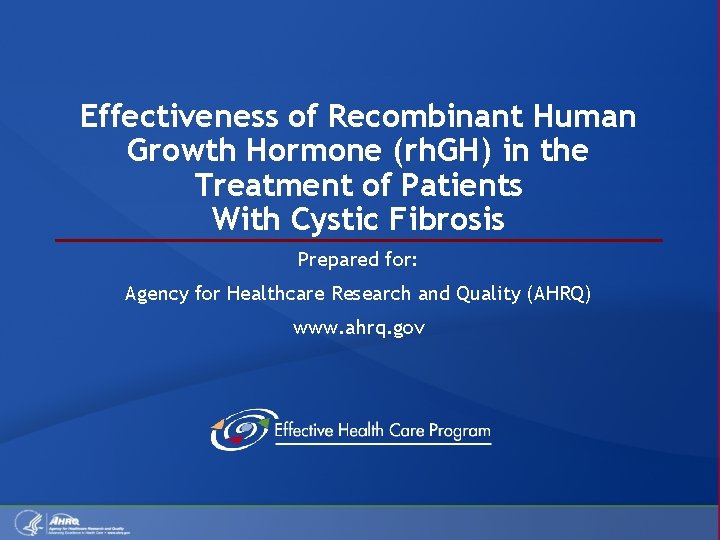 Effectiveness of Recombinant Human Growth Hormone (rh. GH) in the Treatment of Patients With