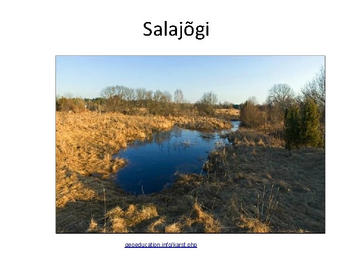 Salajõgi geoeducation. info/karst. php 