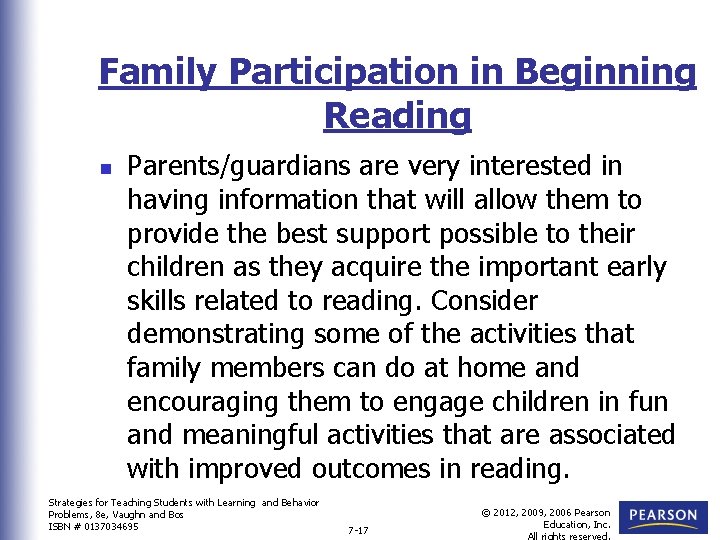 Family Participation in Beginning Reading n Parents/guardians are very interested in having information that Family Participation in Beginning Reading n Parents/guardians are very interested in having information that