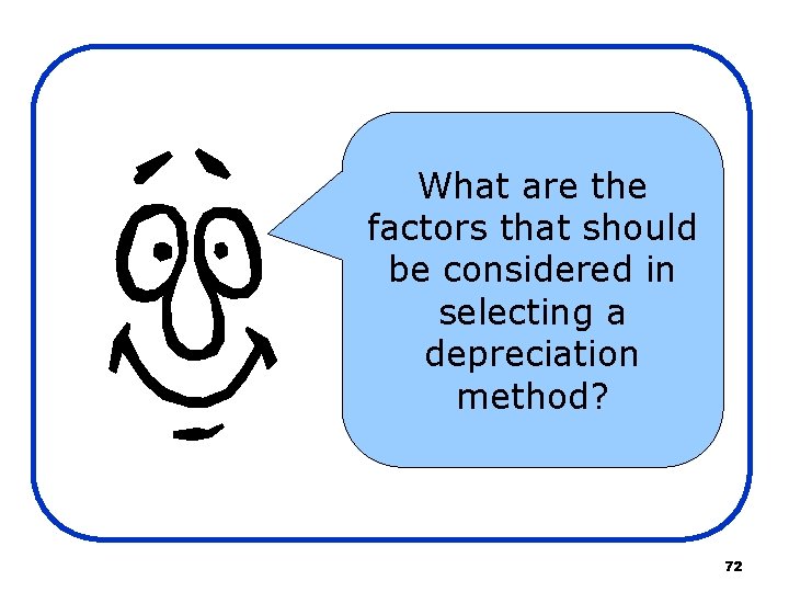 Selecting an Appropriate Depreciation Method What are the factors that should be considered in Selecting an Appropriate Depreciation Method What are the factors that should be considered in