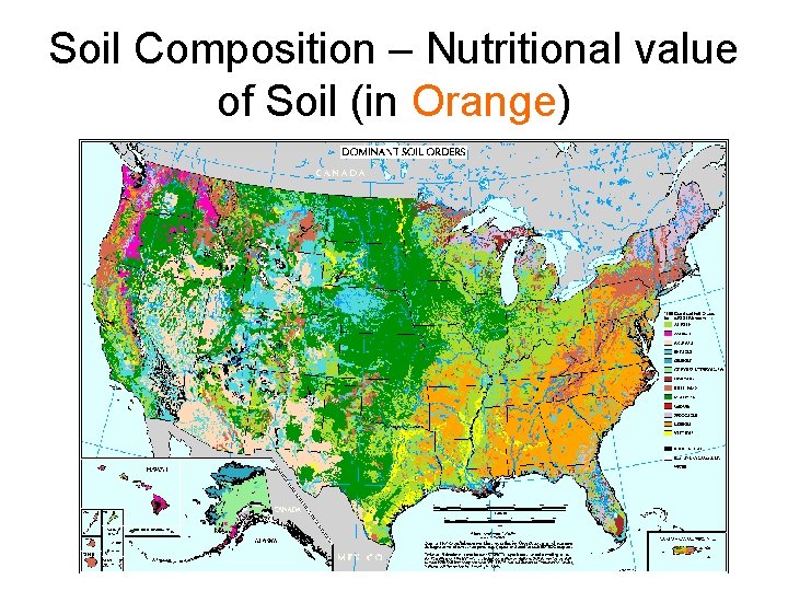 Soil Composition – Nutritional value of Soil (in Orange) 