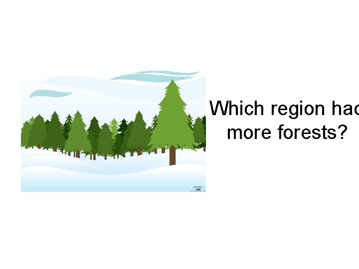Which region had more forests? 