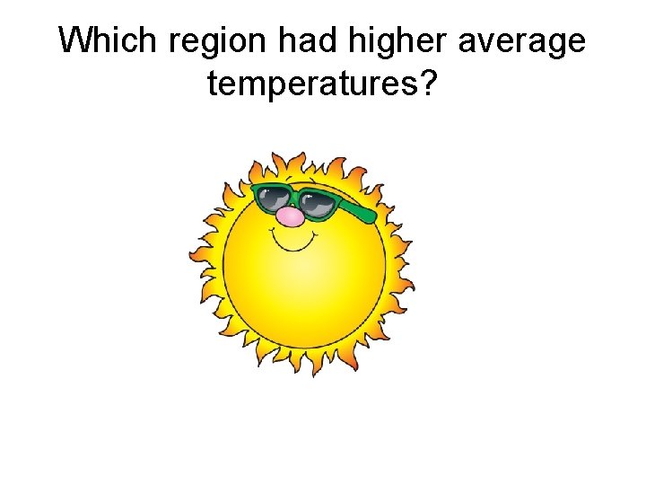 Which region had higher average temperatures? 
