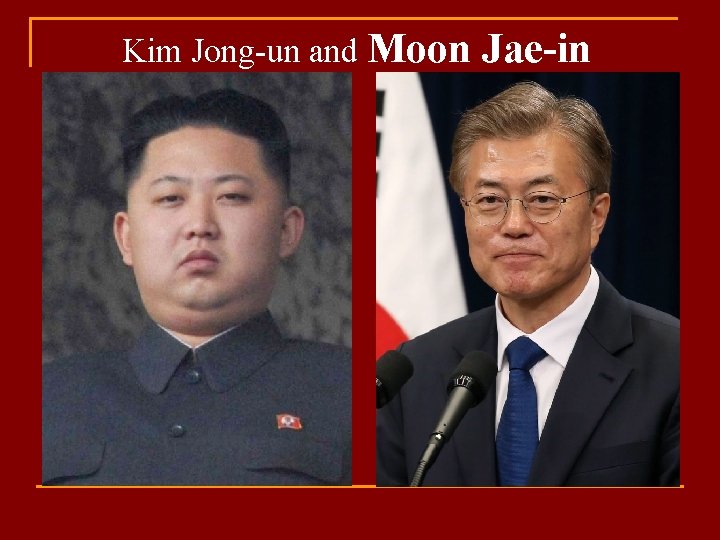 Kim Jong-un and Moon Jae-in 