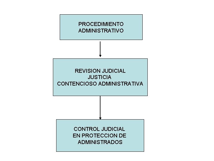 PROCEDIMIENTO ADMINISTRATIVO REVISION JUDICIAL JUSTICIA CONTENCIOSO ADMINISTRATIVA CONTROL JUDICIAL EN PROTECCION DE ADMINISTRADOS 