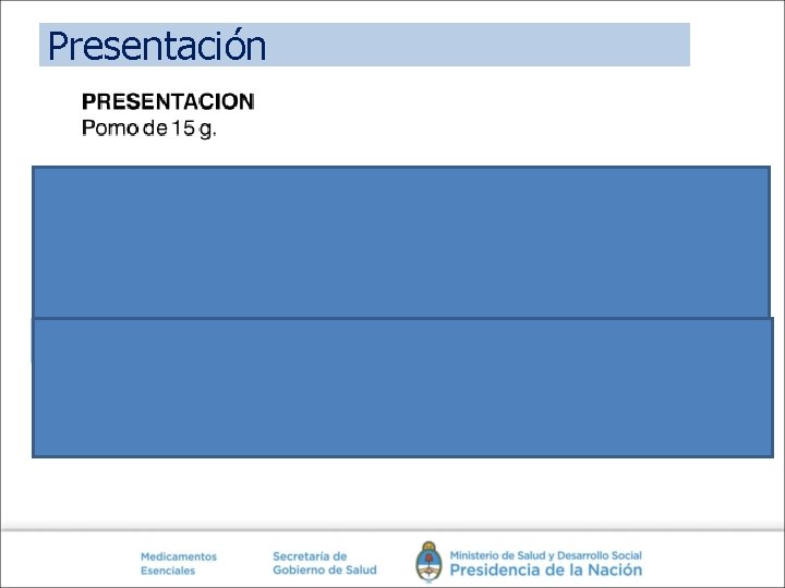 Presentación Conservación Frases legales Presentación Conservación Frases legales
