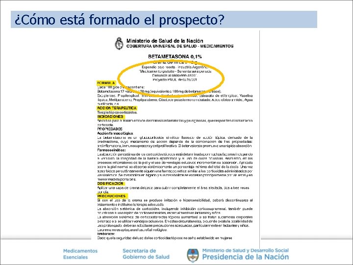 ¿Cómo está formado el prospecto? ¿Cómo está formado el prospecto?