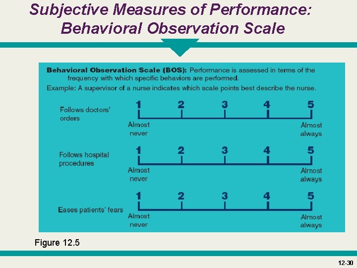 Subjective Measures of Performance: Behavioral Observation Scale Figure 12. 5 12 -30 