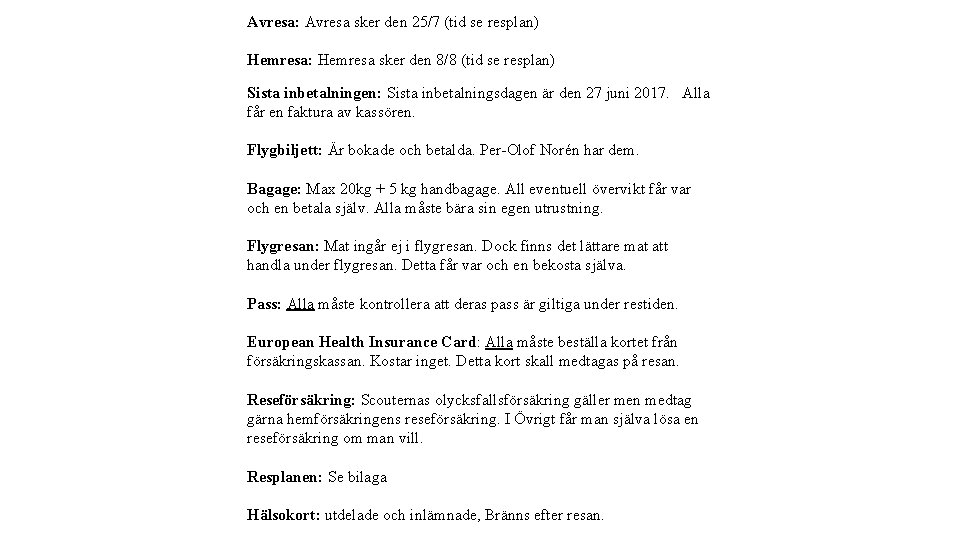 Portugal 2017 Resplan och program Avresa 257 Avfrd