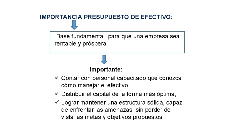IMPORTANCIA PRESUPUESTO DE EFECTIVO: Base fundamental para que una empresa sea rentable y próspera IMPORTANCIA PRESUPUESTO DE EFECTIVO: Base fundamental para que una empresa sea rentable y próspera