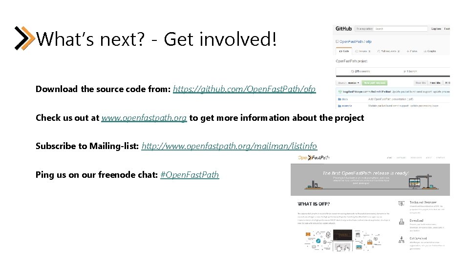 What’s next? - Get involved! Download the source code from: https: //github. com/Open. Fast. What’s next? - Get involved! Download the source code from: https: //github. com/Open. Fast.