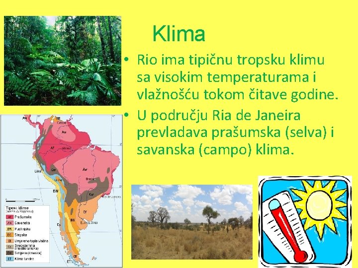 Klima • Rio ima tipičnu tropsku klimu sa visokim temperaturama i vlažnošću tokom čitave