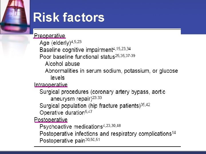 Risk factors 