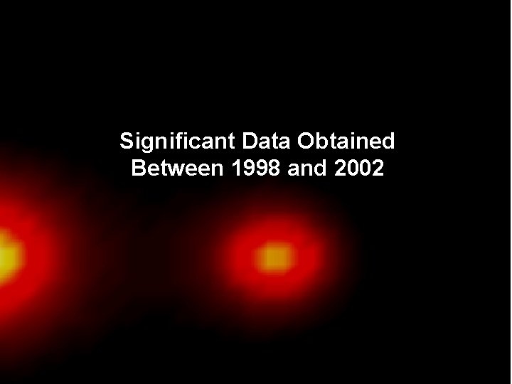 Significant Data Obtained Between 1998 and 2002 