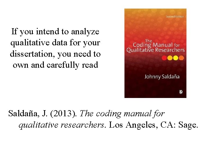 If you intend to analyze qualitative data for your dissertation, you need to own