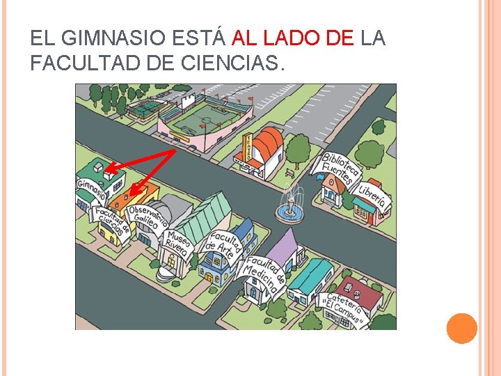 EL GIMNASIO ESTÁ AL LADO DE LA FACULTAD DE CIENCIAS. 