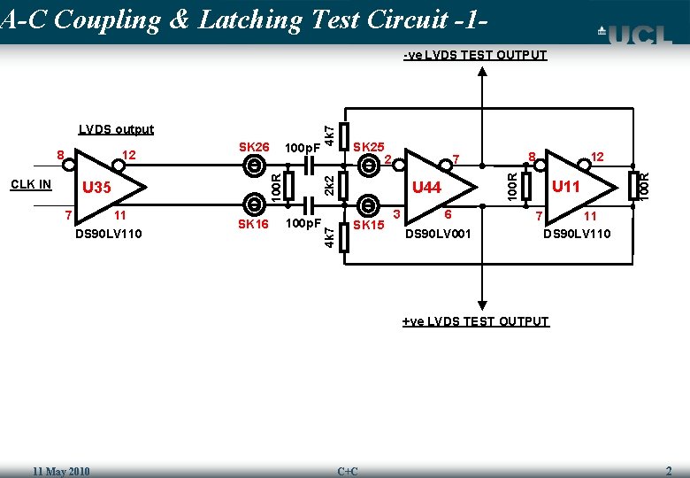 A-C Coupling & Latching Test Circuit -1 - 11 DS 90 LV 110 SK