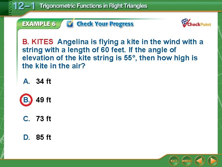 B. KITES Angelina is flying a kite in the wind with a string with