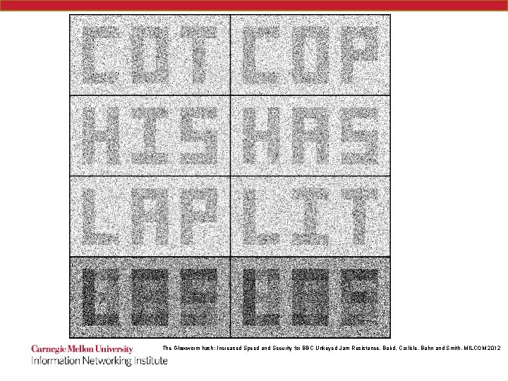 The Glowworm hash: Increased Speed and Security for BBC Unkeyed Jam Resistance, Baird, Carlisle,