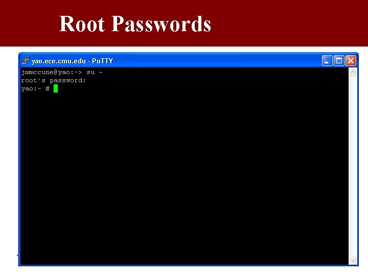 Root Passwords 4 