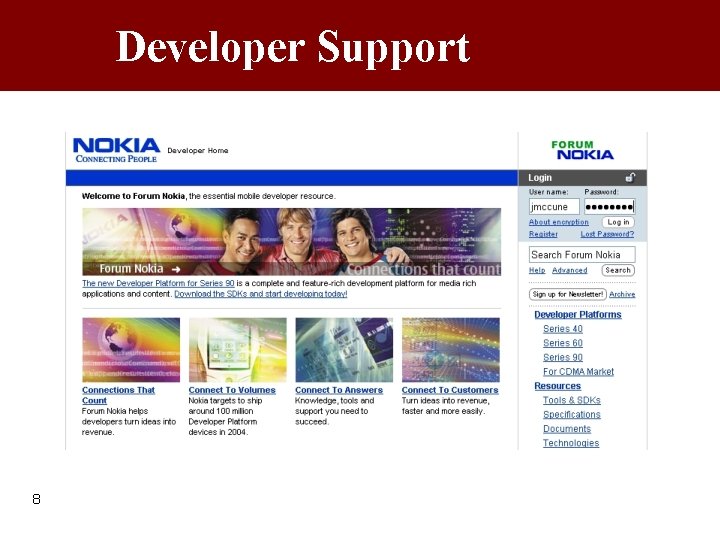 Developer Support 8 